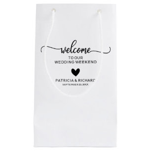 Minimalistische moderne Herz-Hochzeit Kleine Geschenktüte