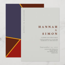 Minimalistische moderne Hochzeit im Herbst Einladu