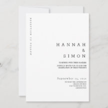 Minimalistische moderne Hochzeit im Herbst Einladu