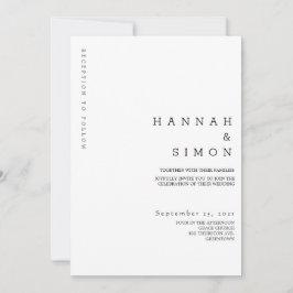 Minimalistische moderne Hochzeit im Herbst Einladu