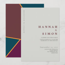 Minimalistische moderne Hochzeit im Herbst Einladu