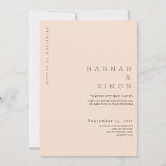 Minimalistische moderne Hochzeit im Herbst Einladu