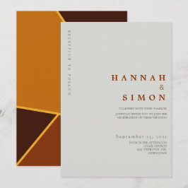 Minimalistische moderne Hochzeit im Herbst Einladu