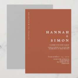 Minimalistische moderne Hochzeit im Herbst Einladu