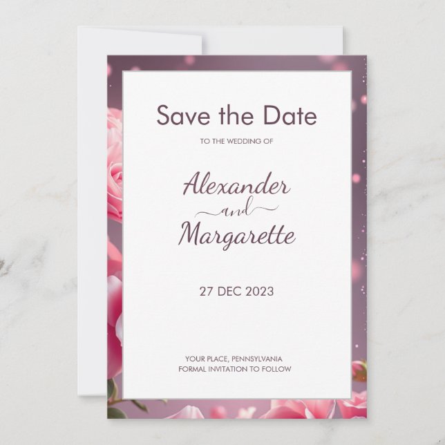 Minimalistische moderne Hochzeit Sichern Sie die D Dankeskarte (Vorderseite)