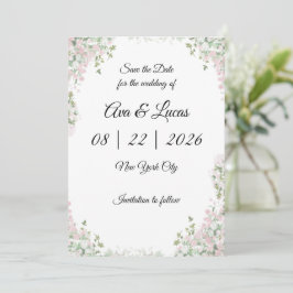 Minimalistische moderne Hochzeit Sichern Sie die D Karte