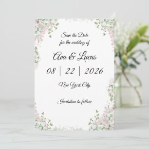 Minimalistische moderne Hochzeit Sichern Sie die D Karte