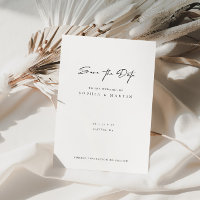 Minimalistische moderne Hochzeit Sichern Sie die D