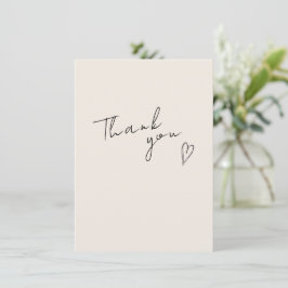 Minimalistische moderne Hochzeitswohnung Dankeschö Dankeskarte