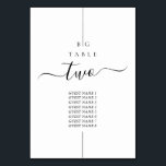 Minimalistische moderne Inline-Monogramm-Hochzeit Tischnummer<br><div class="desc">Ein minimalistisches, modernes Inline-Monogramm Hochzeitsdesign. Ein einfaches, inline mit Monogramm Design, das Ihre Initialen verwendet, um ein elegantes klassisches Monogramm zu erstellen. Ein bezauberndes modernes Schwarz-Weiß Hochzeitsdesign mit klassischer Schriftzeichen-Typografie. Eine elegante inline thematische Hochzeitsfeier mit modernen Elementen. Es stehen auch passende Hochzeitsstilleriedateien und andere Hochzeitsformate zur Verfügung. Passen Sie die...</div>