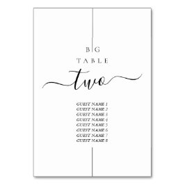 Minimalistische moderne Inline-Monogramm-Hochzeit Tischnummer