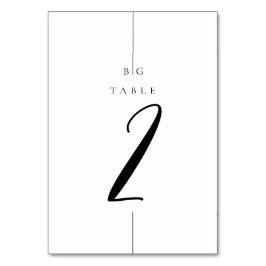 Minimalistische moderne Inline-Monogramm-Hochzeit Tischnummer
