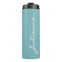 Minimalistische moderne Kalligrafie Aquamarin Blau