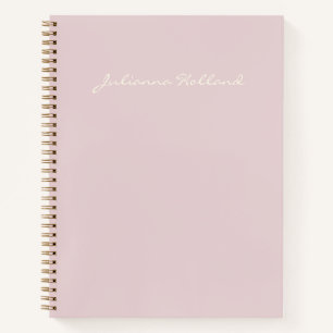 Minimalistische moderne Kalligrafie Fliederrosé Na Notizbuch