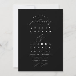Minimalistische moderne Kalligrafie-Hochzeit Einladung