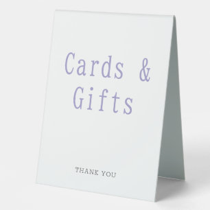 Minimalistische moderne Karten und Geschenke Hochz Tischaufsteller