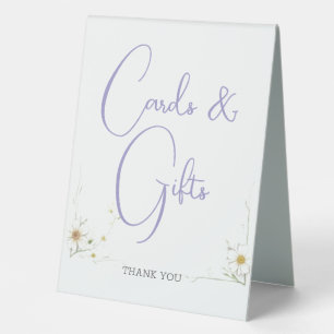 Minimalistische moderne Karten und Geschenke Hochz Tischaufsteller