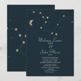 Minimalistische moderne Konstellation Einladung