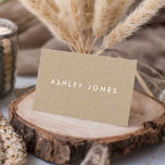 Minimalistische moderne Kraft-Business-Karte Visitenkarte<br><div class="desc">Minimalistische moderne Kraft-Visitenkarte. Eine trendige,  rustikale Visitenkarten-Designvorlage,  personalisieren Sie mit Ihren Geschäftsdetails für eine minimale,  einzigartige Kontaktkarte.</div>