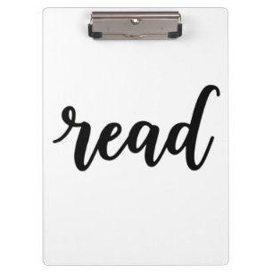 Minimalistische moderne kursiv "lesen" Kalligrafie Klemmbrett