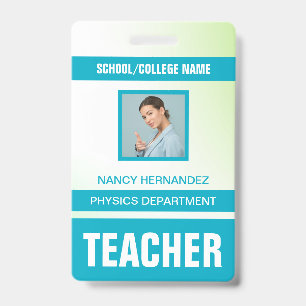 Minimalistische moderne Lehrer-ID-Karte Ausweis