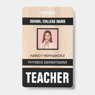 Minimalistische moderne Lehrer-ID-Karte Ausweis