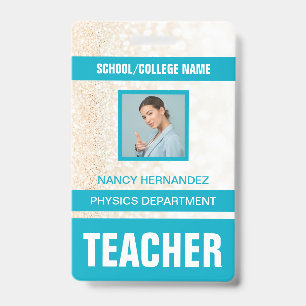 Minimalistische moderne Lehrer-ID-Karte Ausweis