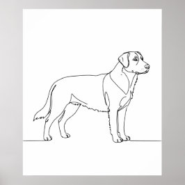 Minimalistische moderne Linienkunstzeichnung eines Poster