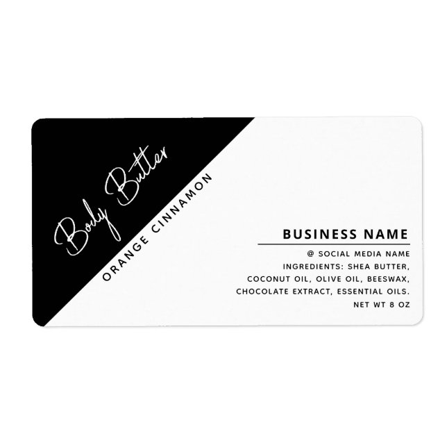 Minimalistische moderne Luxustypografie schwarz-we (Vorne)