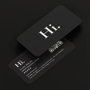 Minimalistische moderne Monogramm-Initialen Schwar Visitenkarte