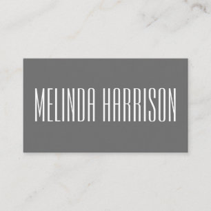 Minimalistische moderne mutige graue visitenkarte
