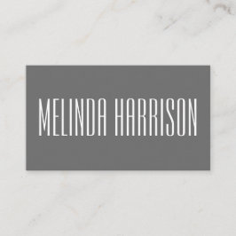 Minimalistische moderne mutige graue visitenkarte