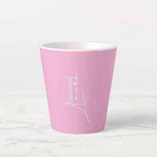 Minimalistische, moderne Namensinitialen Milchtasse
