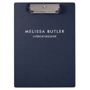 Minimalistische moderne Navy Blue Clipboard Klemmbrett
