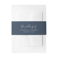 Minimalistische, moderne Navy Blue Einladung Bauch
