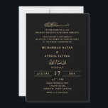 Minimalistische moderne Nikkah arabisch-islamische Einladung<br><div class="desc">Eine schön gestaltete minimale islamische Hochzeitseinladung mit Bismillah auf Arabisch verleiht dem besondere Anlass Eleganz und Segen. Eine Hochzeitseinladung mit Dua macht die Ankündigung noch bedeutsamer, indem sie Liebe und Gebete für die neue Reise des Paares reflektiert. Ob es sich um eine moderne islamische Hochzeitseinladung oder eine traditionelle islamische Hochzeitseinladungskarte...</div>