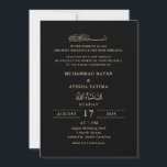 Minimalistische moderne Nikkah arabisch-islamische Einladung<br><div class="desc">Eine schön gestaltete minimale islamische Hochzeitseinladung mit Bismillah auf Arabisch verleiht dem besondere Anlass Eleganz und Segen. Eine Hochzeitseinladung mit Dua macht die Ankündigung noch bedeutsamer, indem sie Liebe und Gebete für die neue Reise des Paares reflektiert. Ob es sich um eine moderne islamische Hochzeitseinladung oder eine traditionelle islamische Hochzeitseinladungskarte...</div>