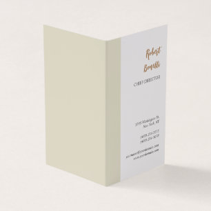 Minimalistische, moderne, pastellweiße Farbe Perso Visitenkarten