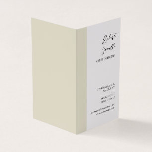 Minimalistische, moderne, pastellweiße Farbe Perso Visitenkarten