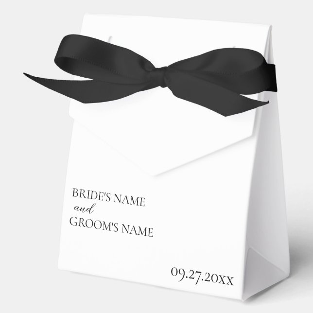 Minimalistische moderne Platzkarte für einfache Ho Geschenkschachtel (Vorderseite)