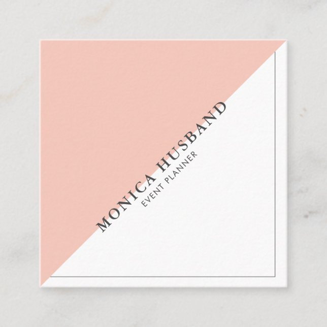 Minimalistische moderne quadratische quadratische visitenkarte (Vorderseite)