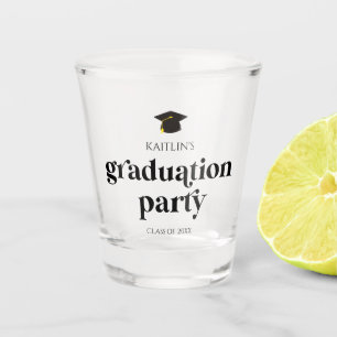 Minimalistische Moderne Retro-Graduierungspartei Schnapsglas