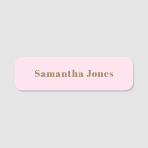 Minimalistische moderne Retro Stilvolle Einfache N Namensschild