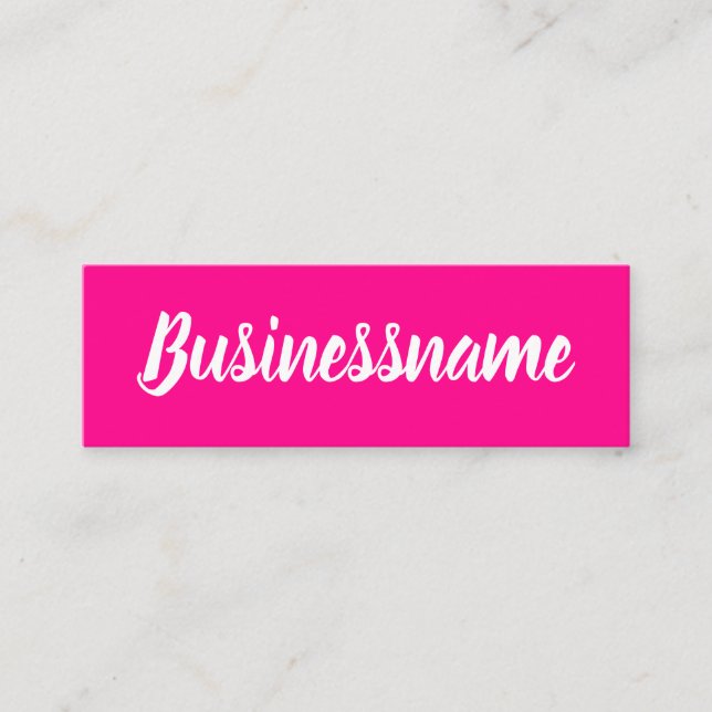 Minimalistische, moderne rosa, einfache trendige T Mini Visitenkarte (Vorderseite)