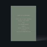 Minimalistische moderne, sanfte Rosa- und Sage-Grü Einladung<br><div class="desc">Ein minimalistisches Layout mit raffiniertem,  rot-rosa Text auf einem staubigen,  schlauen grünen Hintergrund schafft ein modernes und romantisches Ambiente. Sauberer Typ und großzügiger Abstand verleihen diesem Produkt ein erhöhtes,  zeitloses Aussehen. Ideal für zeitgenössische Hochzeiten mit einer sanften,  moody-Palette.</div>