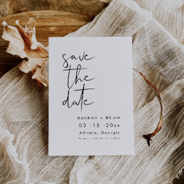 Minimalistische moderne Save the Date-Karte Einladung