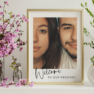 Minimalistische moderne Schrift Foto Willkommen zu Poster