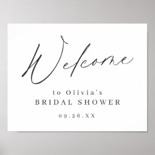 Minimalistische moderne Schrift Hochzeitsparty Wil Poster