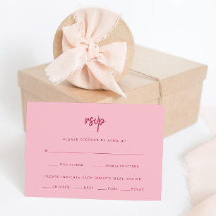Minimalistische moderne Schrift   Wahl zum Hochzei RSVP Karte