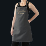 Minimalistische moderne Schriftzeichen Name Küche Schürze<br><div class="desc">Minimalistische moderne Skriptschrift Name Küche Schürze</div>